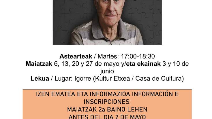 Dementziaren gaineko ikastaroa